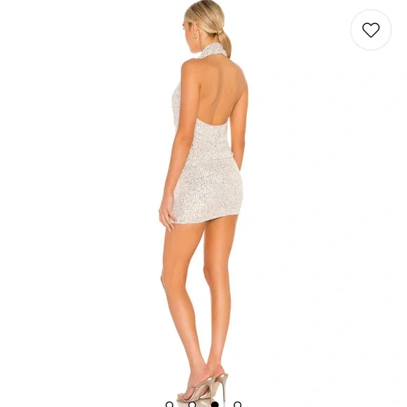 Lovers + Friends Sparkling Silver Mini Dress - Picture 3 of 8